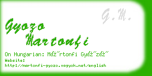 gyozo martonfi business card